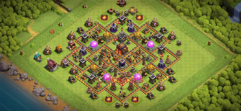 Town Hall 10 Base -farming – Layout id: x0npv base layout
