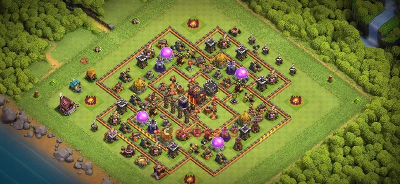 Town Hall 10 Base -farming – Layout id: wrsjd base layout