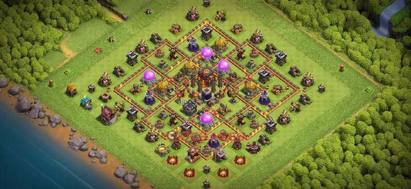 Town Hall 10 Base -farming – Layout id: f6mfr base layout