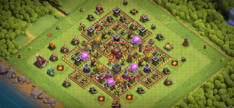 Town Hall 10 Base -farming – Layout id: kzvcj base layout