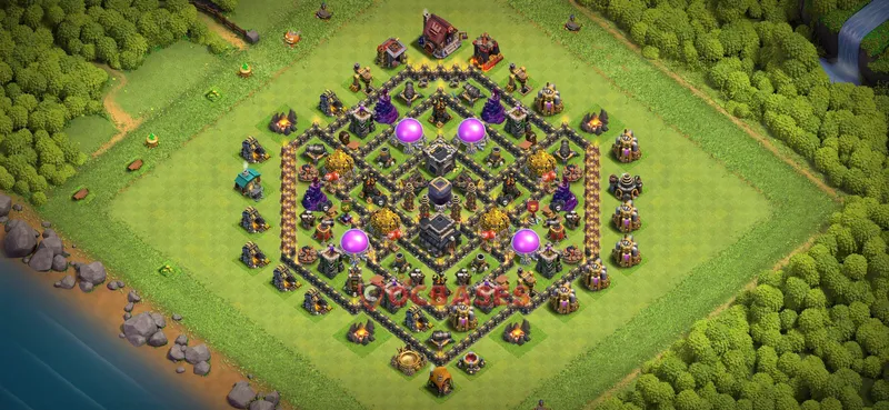 Town Hall 9 Base -farming – Layout id: wry8o base layout