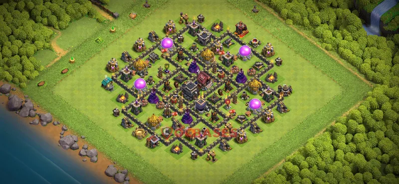 Town Hall 9 Base -farming – Layout id: e1nlf base layout