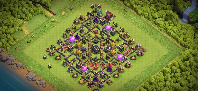 Town Hall 9 Base -farming – Layout id: b1i1x base layout