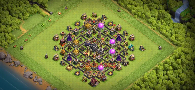 Town Hall 9 Base -farming – Layout id: n4sph base layout