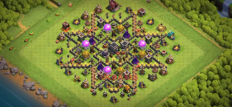 Town Hall 9 Base -farming – Layout id: 8dd2y base layout