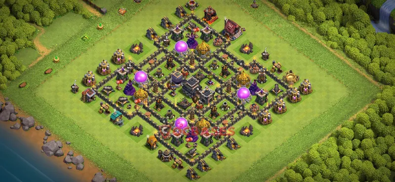 Town Hall 9 Base -farming – Layout id: bdaul base layout