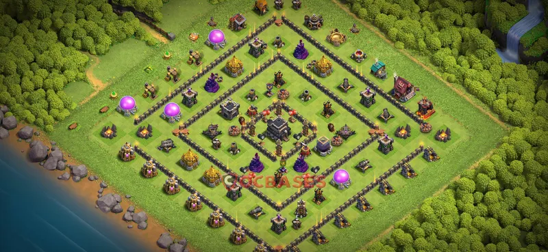 Town Hall 9 Base -farming – Layout id: iq5eu base layout