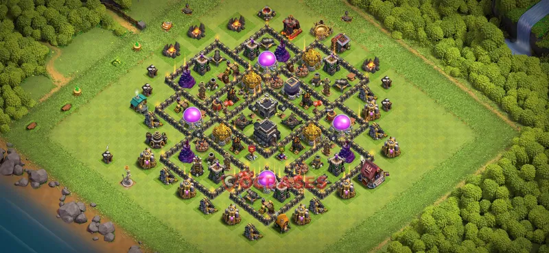 Town Hall 9 Base -farming – Layout id: 7v144 base layout