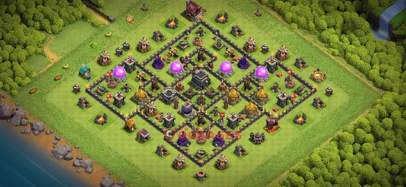 Town Hall 9 Base -farming – Layout id: luor0 base layout