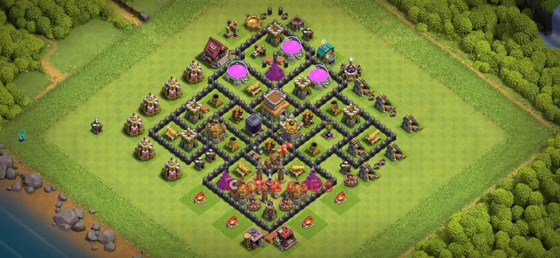 Town Hall 8 Base -farming – Layout id: owfrh base layout