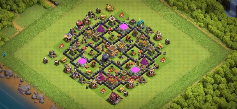 Town Hall 8 Base -farming – Layout id: xpeth base layout