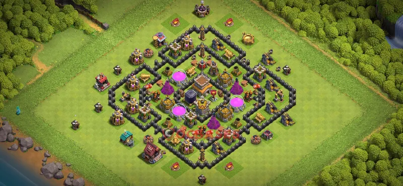 Town Hall 8 Base -farming – Layout id: ug0hk base layout