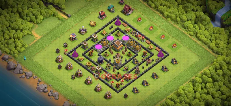 Town Hall 8 Base -farming – Layout id: 9jx88 base layout