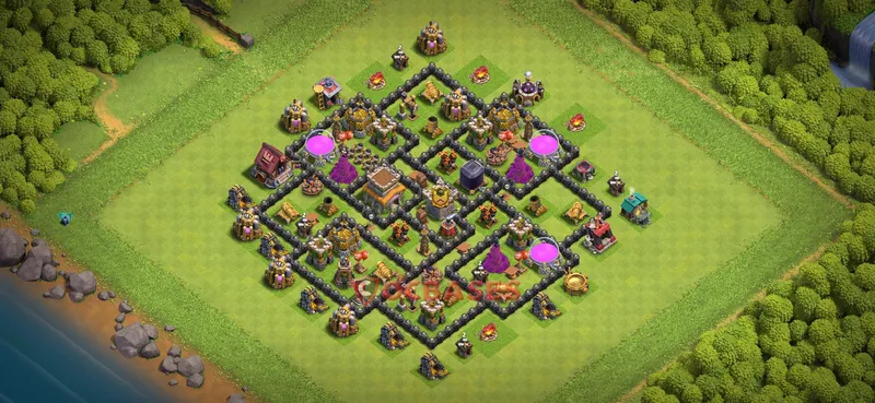 Town Hall 8 Base -farming – Layout id: oy0xl base layout