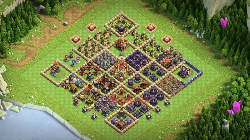 Town Hall 16 Base -progress base – Layout id: 08ney base layout, image 1