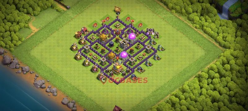 Town Hall 7 Base -farming – Layout id: up9a9 base layout