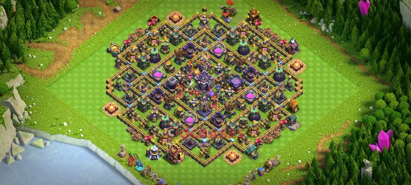 Town Hall 15 Base -hybrid – Layout id: srqci base layout