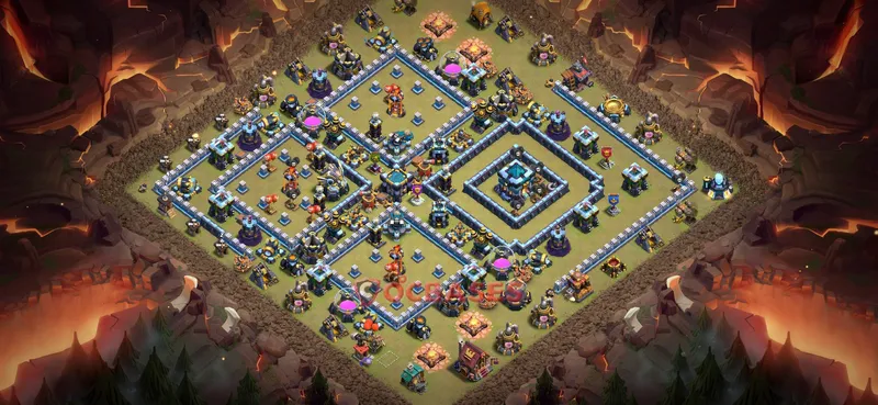Town Hall 13 Base -war – Layout id: rhlik base layout