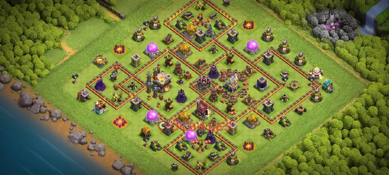 Town Hall 11 Base -trophy – Layout id: hn06e base layout