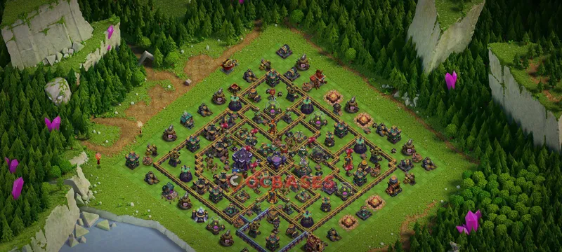 Town Hall 15 Base -trophy – Layout id: jldxi base layout