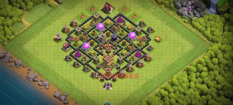 Town Hall 8 Base -hybrid – Layout id: 60tjf base layout