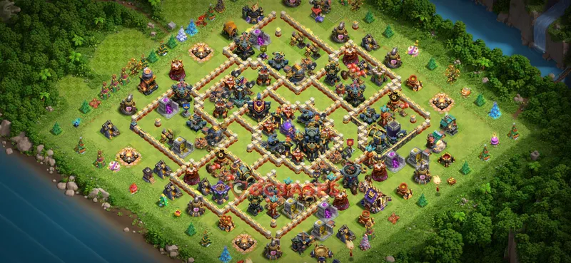 Town Hall 17 Base -war – Layout id: j2uo8 base layout