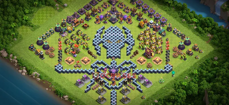 Town Hall 15 Base -progress base – Layout id: sdrzq base layout
