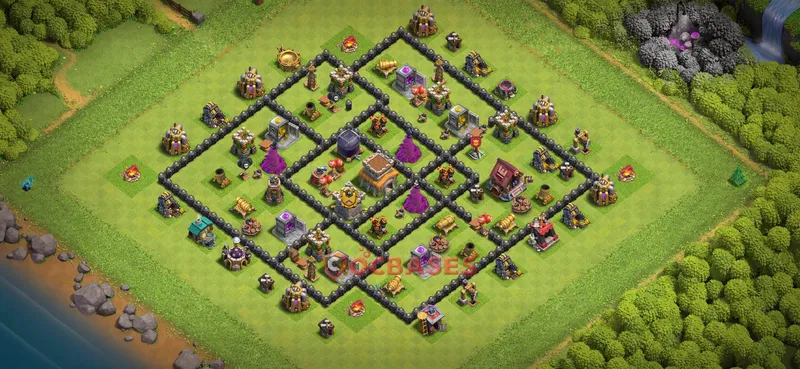 Town Hall 8 Base -farming – Layout id: opjcs base layout