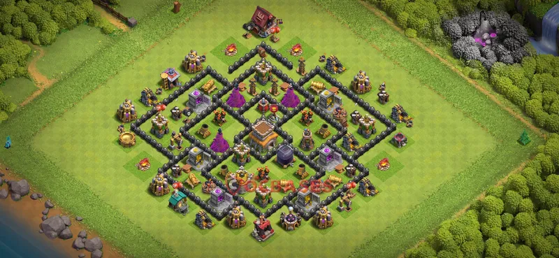 Town Hall 8 Base -farming – Layout id: 66nly base layout