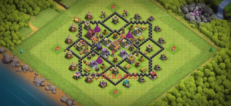 Town Hall 8 Base -farming – Layout id: nmrki base layout