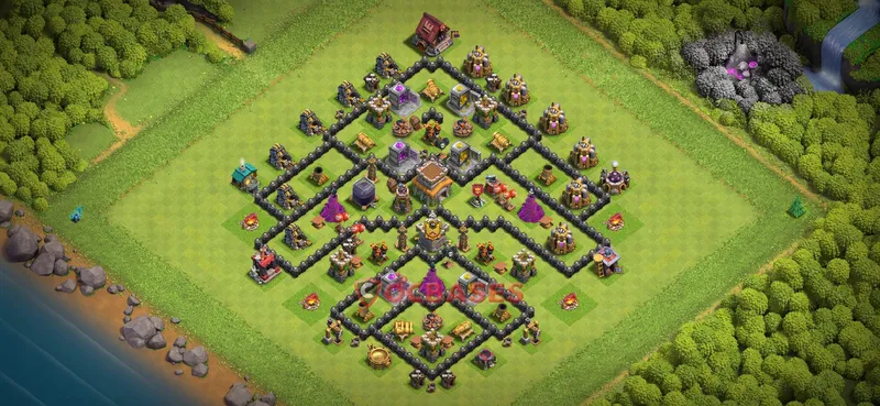 Town Hall 8 Base -farming – Layout id: x3li9 base layout