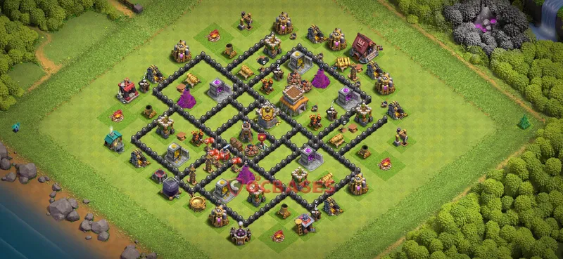 Town Hall 8 Base -farming – Layout id: vot37 base layout