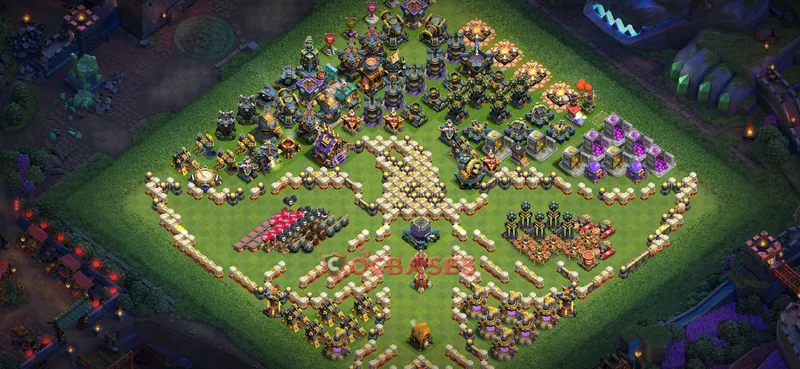 Town Hall 17 Base -progress base – Layout id: fo9zn base layout