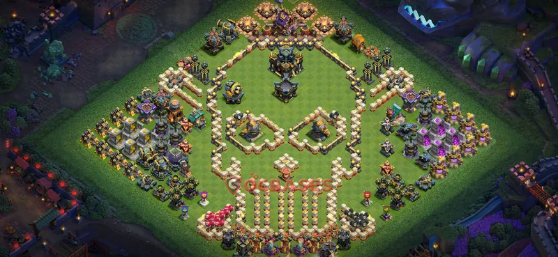 Town Hall 17 Base -progress base – Layout id: oki96 base layout