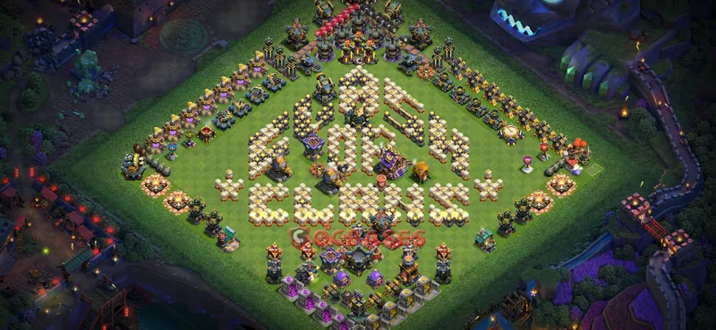 Town Hall 17 Base -progress base – Layout id: boosn base layout