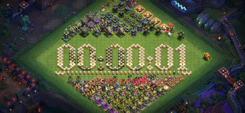 Town Hall 17 Base -progress base – Layout id: sd0aa base layout