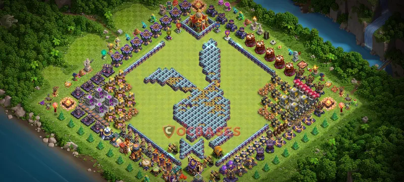 Town Hall 16 Base -fun – Layout id: s2tmf base layout