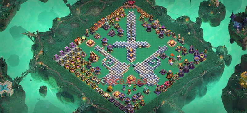 Town Hall 15 Base -progress base – Layout id: akxnm base layout