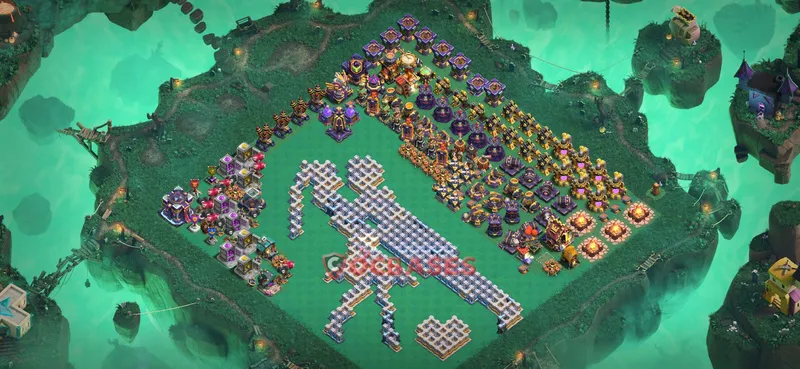 Town Hall 15 Base -progress base – Layout id: k2f1f base layout