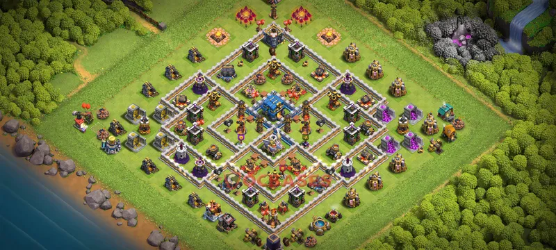 Town Hall 12 Base -farming – Layout id: 0ihur base layout