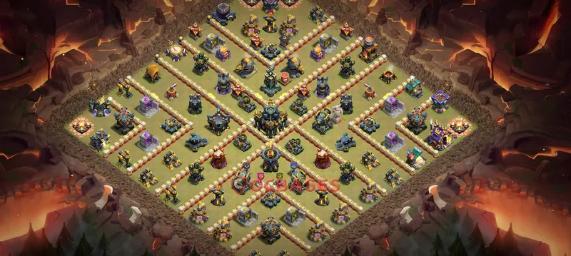 Town Hall 17 Base -war – Layout id: 7bxdj base layout