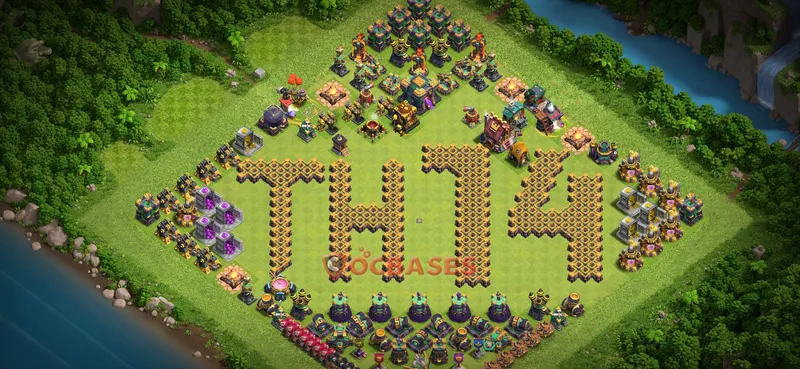 Town Hall 14 Base -progress base – Layout id: lnszi base layout