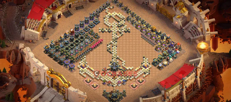 Town Hall 17 Base -progress base – Layout id: df57b base layout