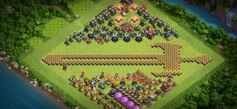 Town Hall 14 Base -progress base – Layout id: dnrp7 base layout