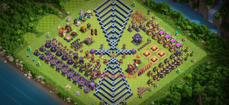 Town Hall 15 Base -progress base – Layout id: ygxcz base layout, image 1