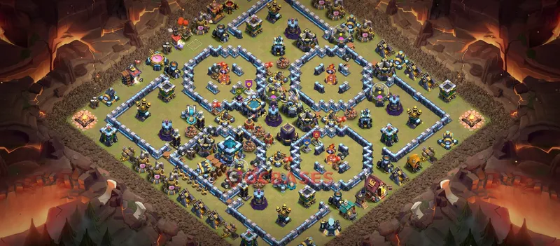 Town Hall 13 Base -war – Layout id: qgesf base layout