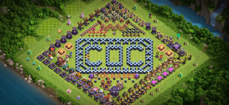 Town Hall 15 Base -progress base – Layout id: awdl5 base layout, image 2