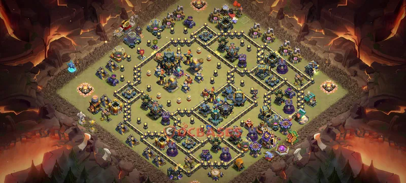 Town Hall 17 Base -war – Layout id: qc2lh base layout, image 2