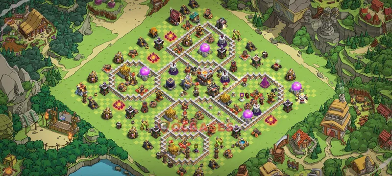Town Hall 11 Base -war – Layout id: ogm3y base layout