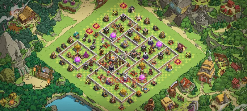 Town Hall 11 Base -hybrid – Layout id: i2ebu base layout
